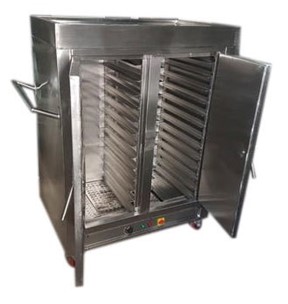 Double Door Food Trolley With Warmer